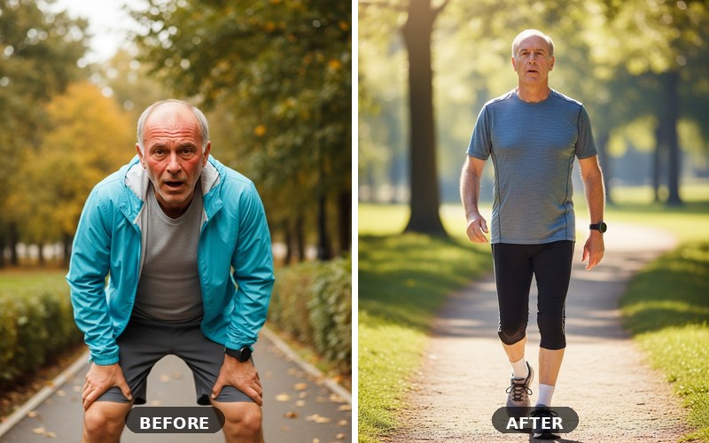 Respiratory health success story with Breathe supplement - Before and After