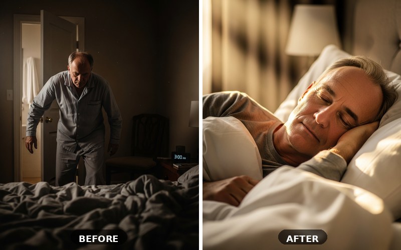 Prostate health transformation results with Prostadine - Before and After